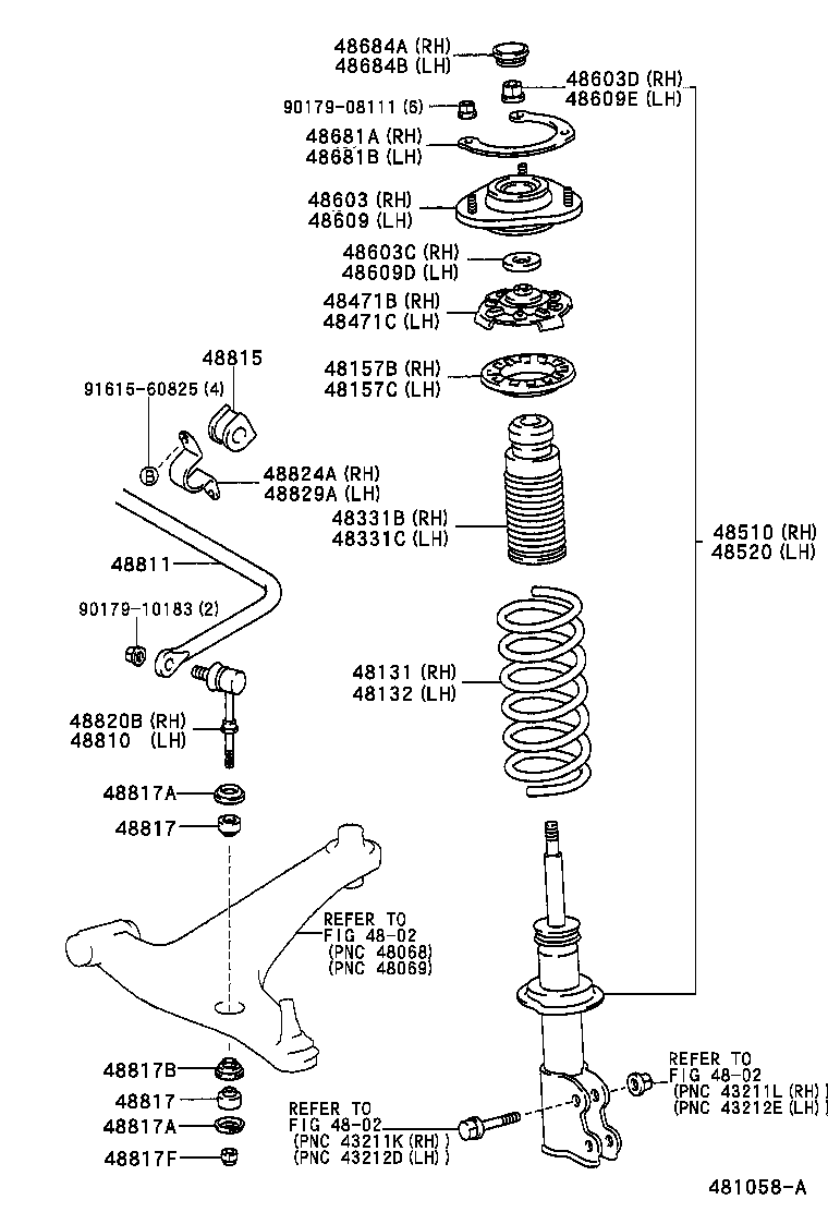 Toyota 48131-17690 SPRING, FRONT COIL, RH