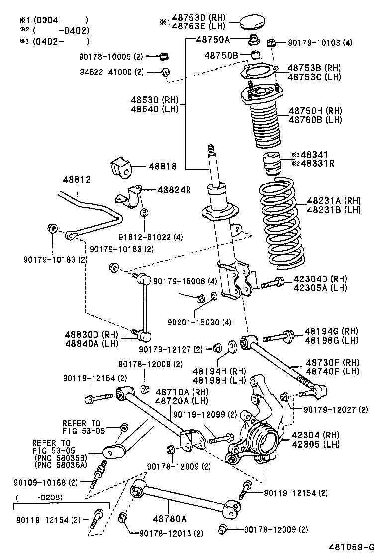 Toyota 42305-17030 CARRIER SUB-ASSY, REAR AXLE, LH