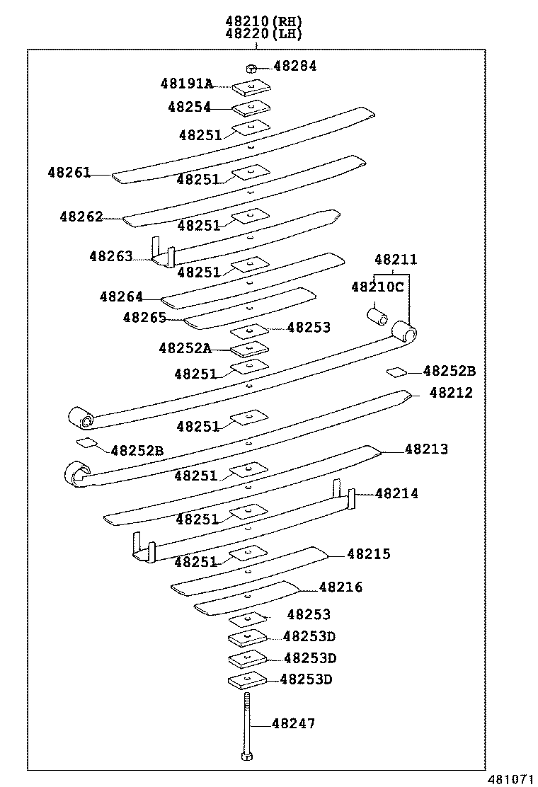 48042-37050 SHACKLE SUB-ASSY, REAR SPRING, NO.2 product image