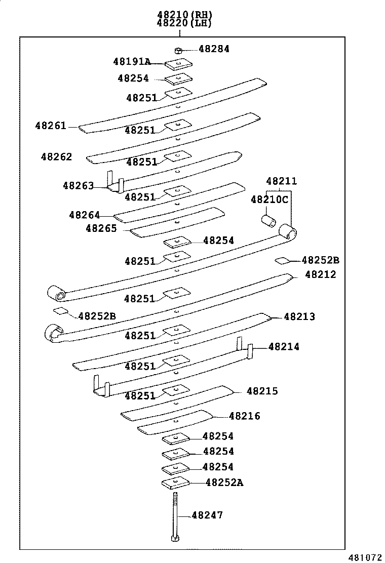 48042-37050 SHACKLE SUB-ASSY, REAR SPRING, NO.2 product image