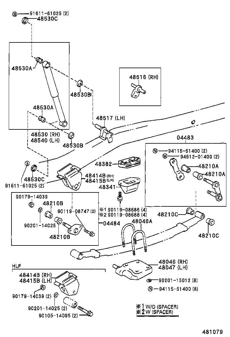 48414-34010 BRACKET, SPRING, NO.3 RH product image