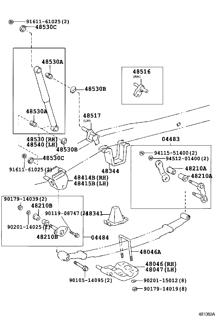 Toyota 48531-09060 ABSORBER ASSY, SHOCK, REAR RH