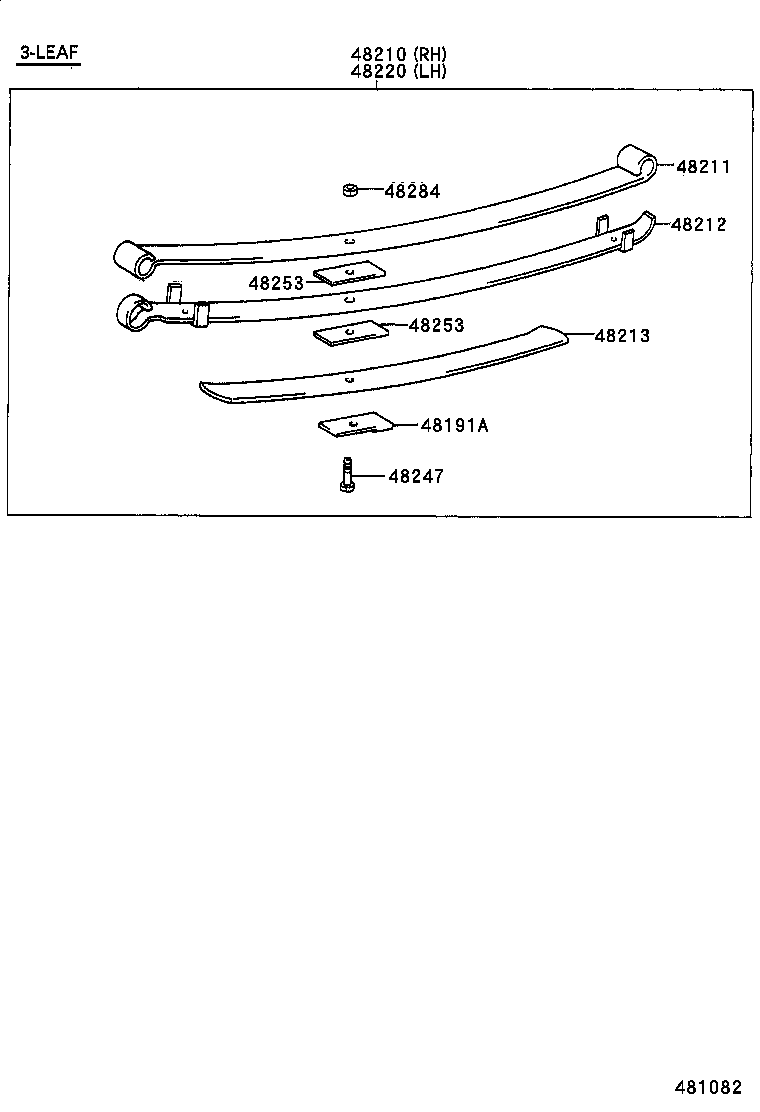 48414-34010 BRACKET, SPRING, NO.3 RH product image