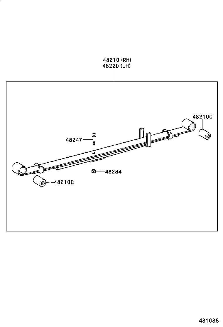 48046-13090 SEAT SUB-ASSY, SPRING U BOLT, RH product image