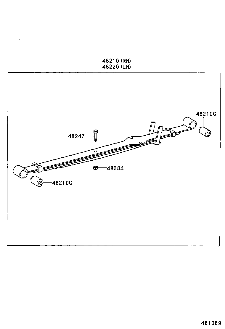 48046-13090 SEAT SUB-ASSY, SPRING U BOLT, RH product image
