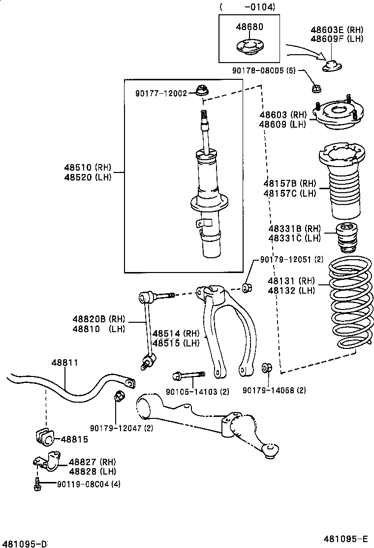 48131-51080 SPRING, FRONT COIL, RH product image
