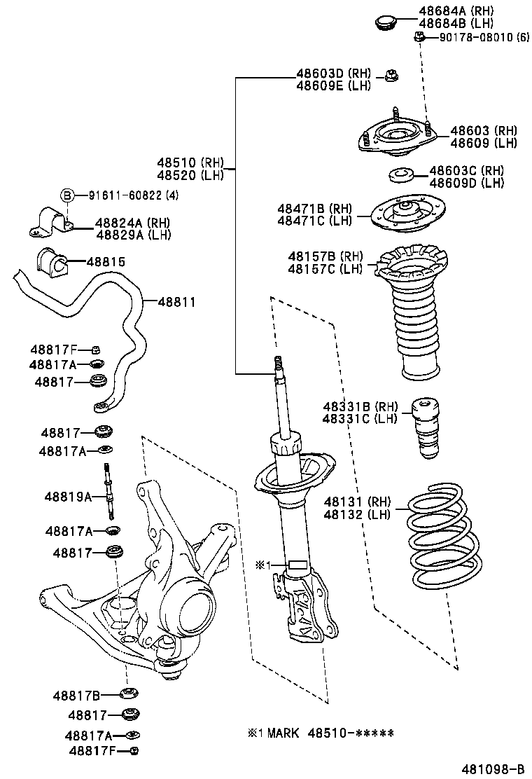 48131-52080 SPRING, FRONT COIL, RH product image