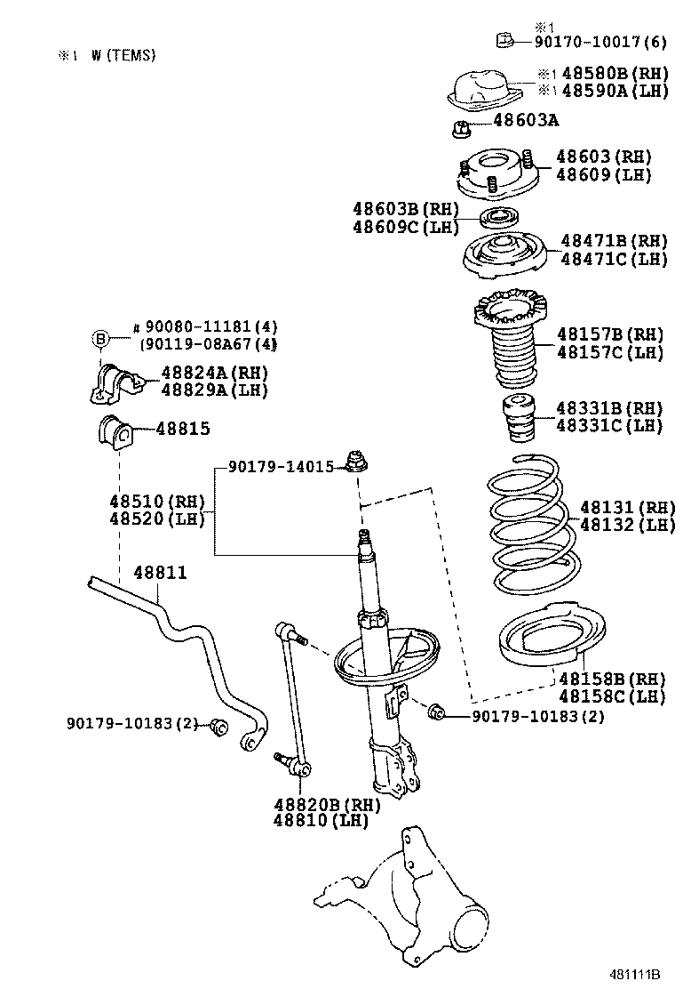 48131-07070 SPRING, FRONT COIL, RH product image