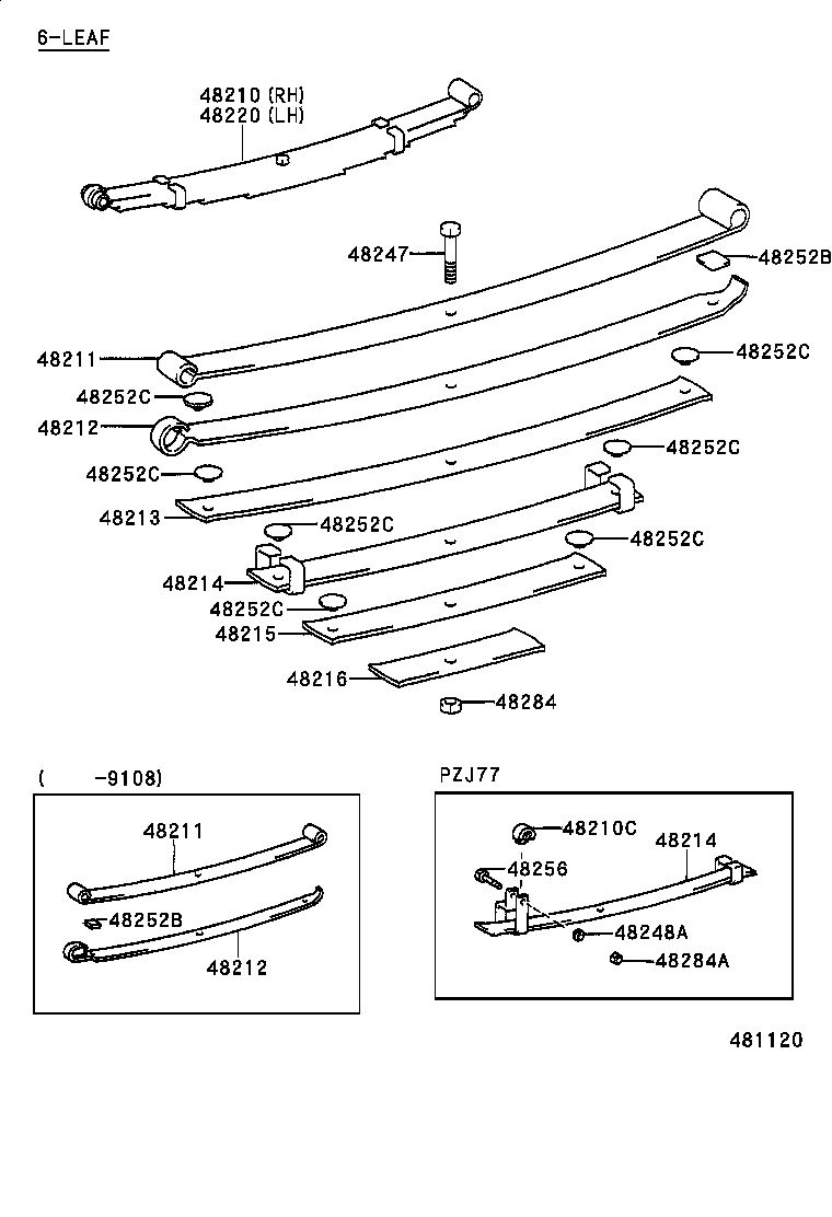 48032-60120 LEAF, REAR SPRING, NO.2 product image
