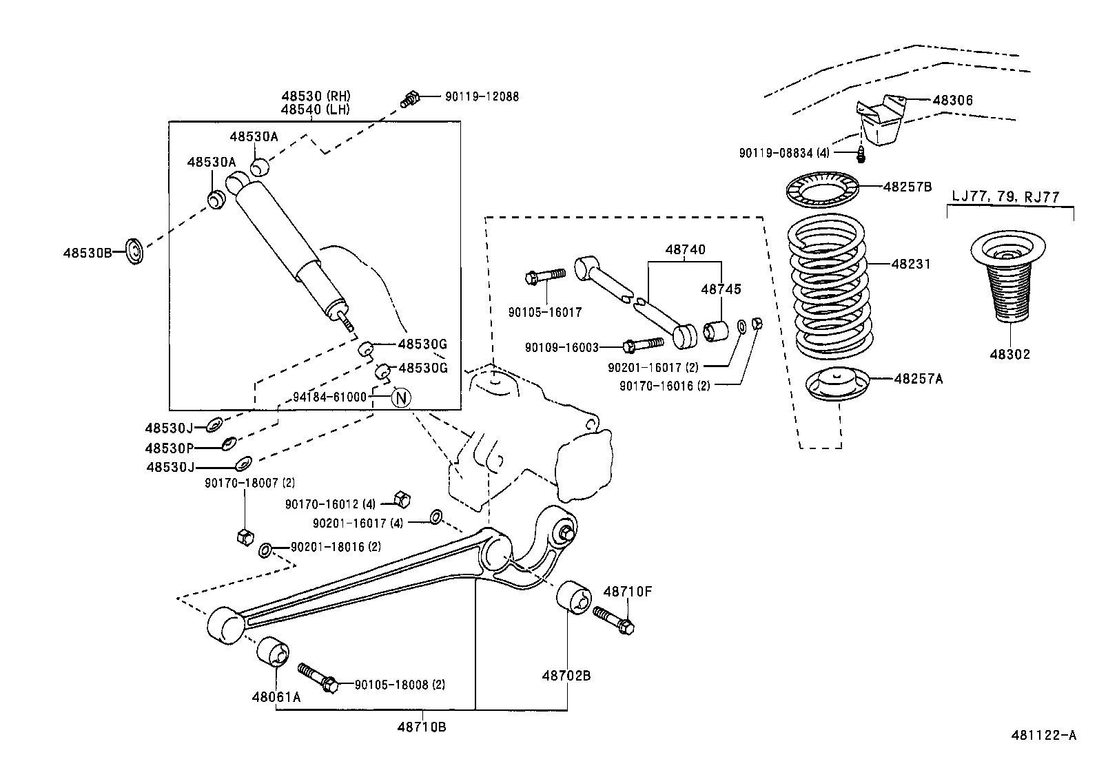 Toyota 48231-60140 SPRING, COIL, REAR