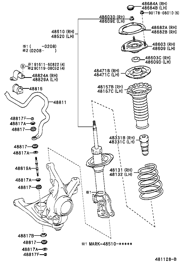 48131-52180 SPRING, FRONT COIL, RH product image