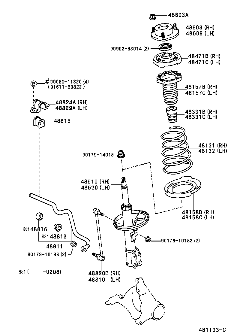 48131-07050 SPRING, FRONT COIL, RH product image