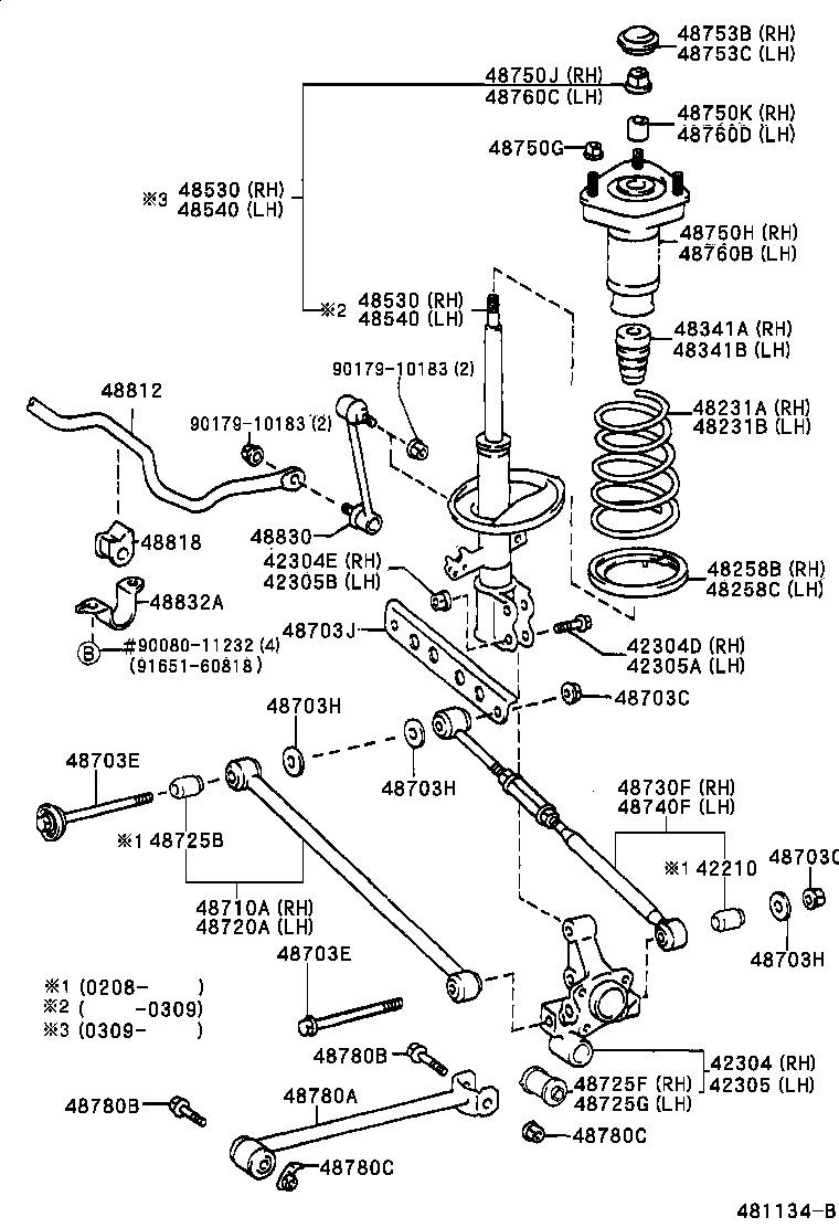 48231-07030 SPRING, COIL, REAR RH product image