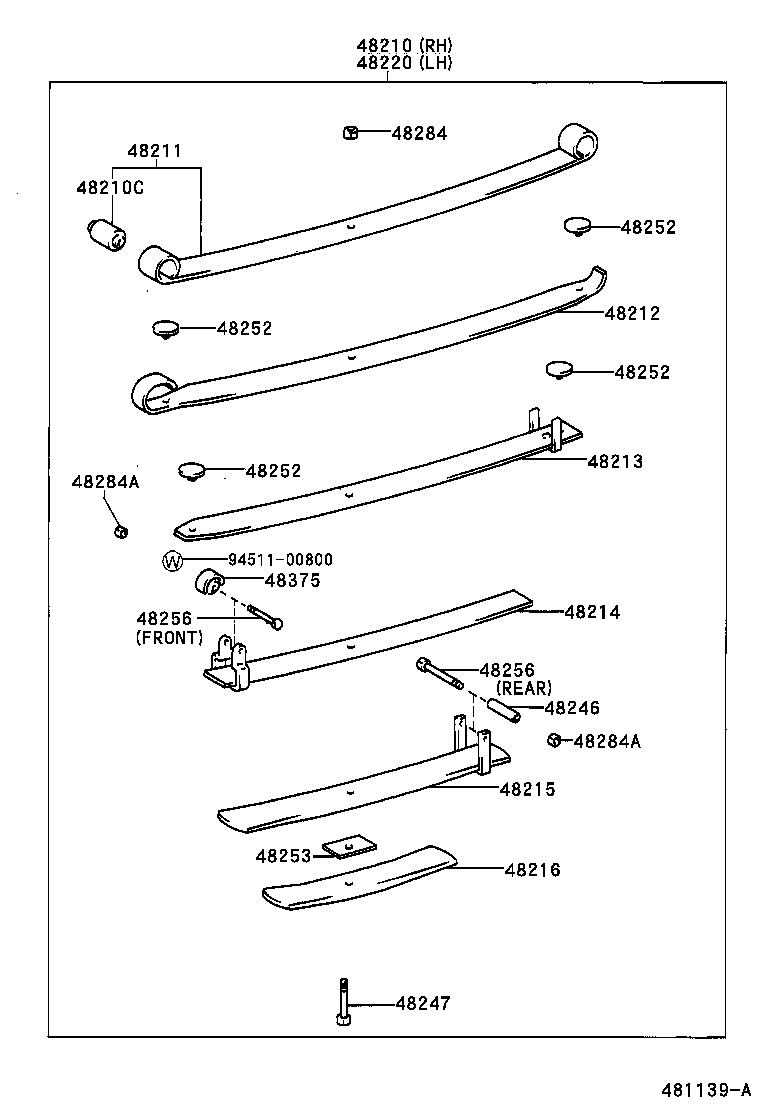 48046-04010 SEAT SUB-ASSY, SPRING U BOLT, RH product image