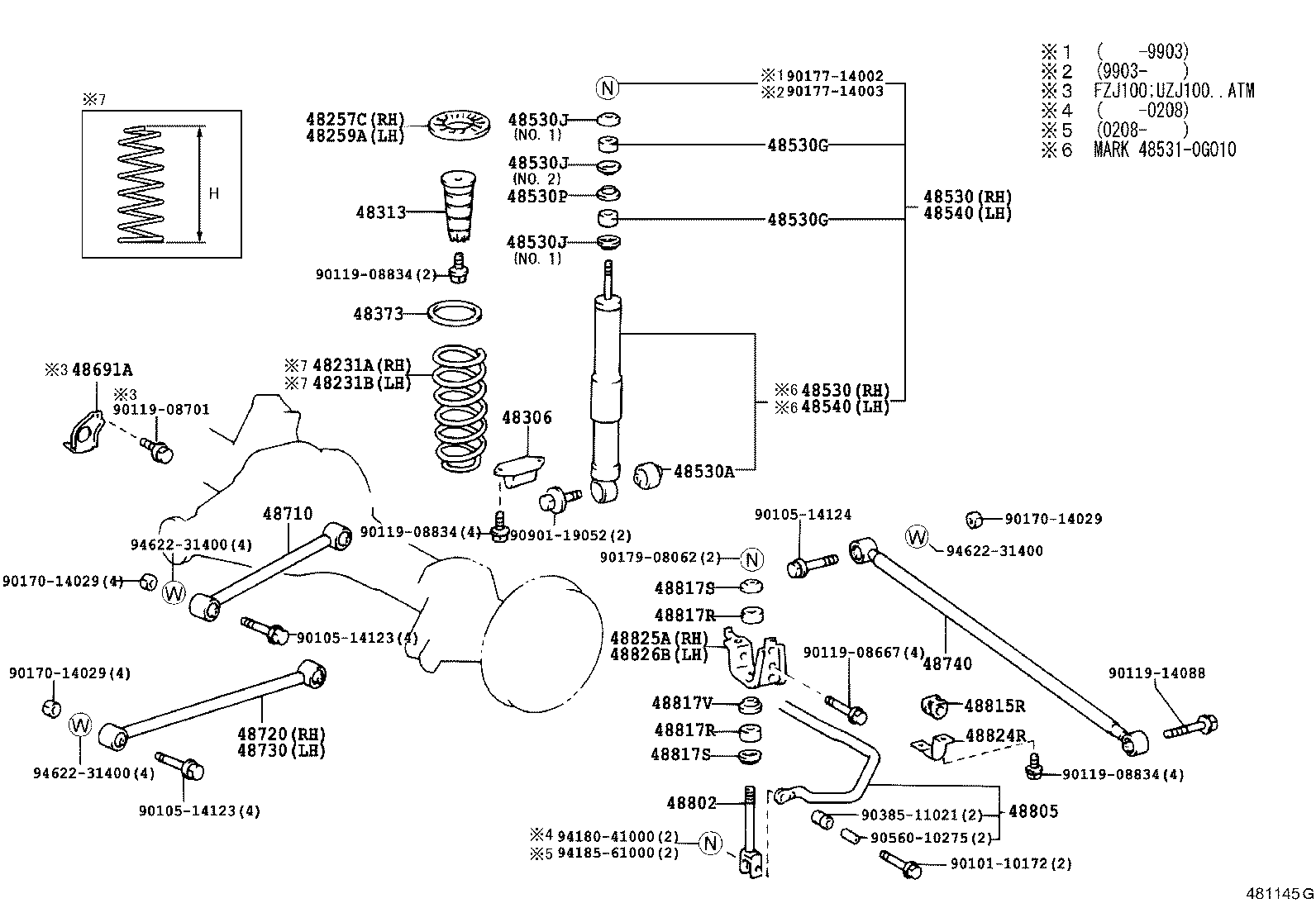 48231-6A340 SPRING, COIL, REAR RH product image