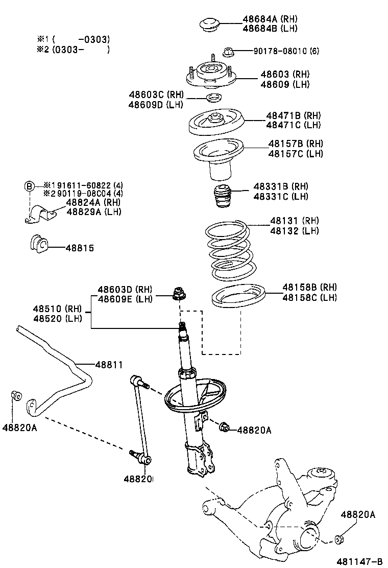 Toyota 48131-47050 SPRING, FRONT COIL, RH