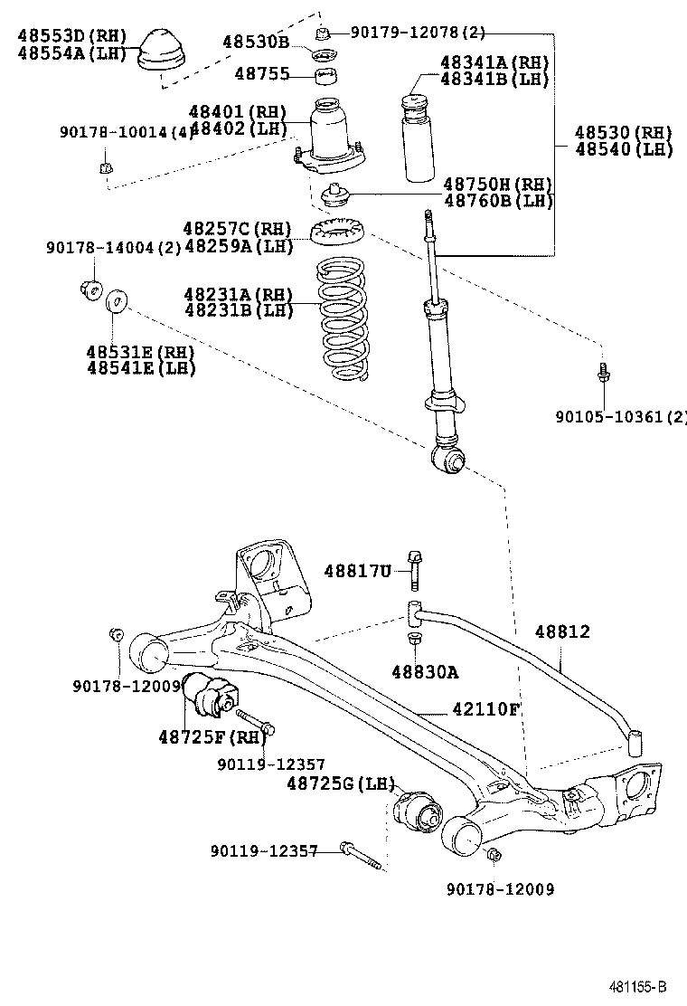 48812-63010 BAR, STABILIZER, REAR product image