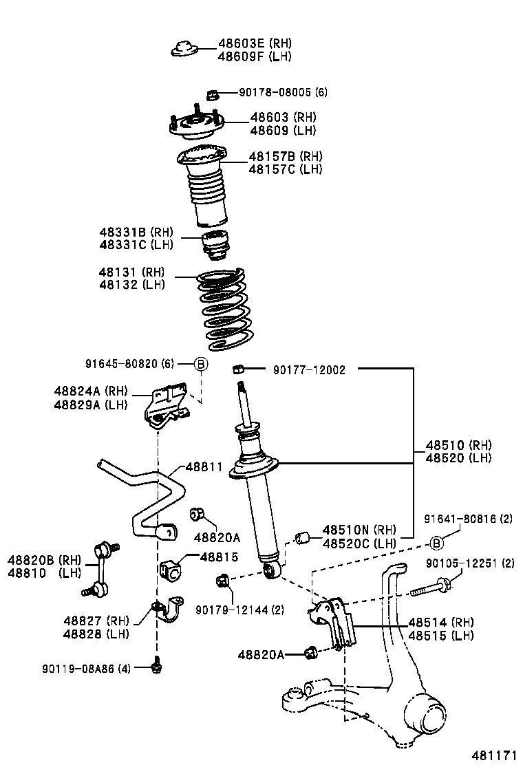 48131-51060 SPRING, FRONT COIL, RH product image