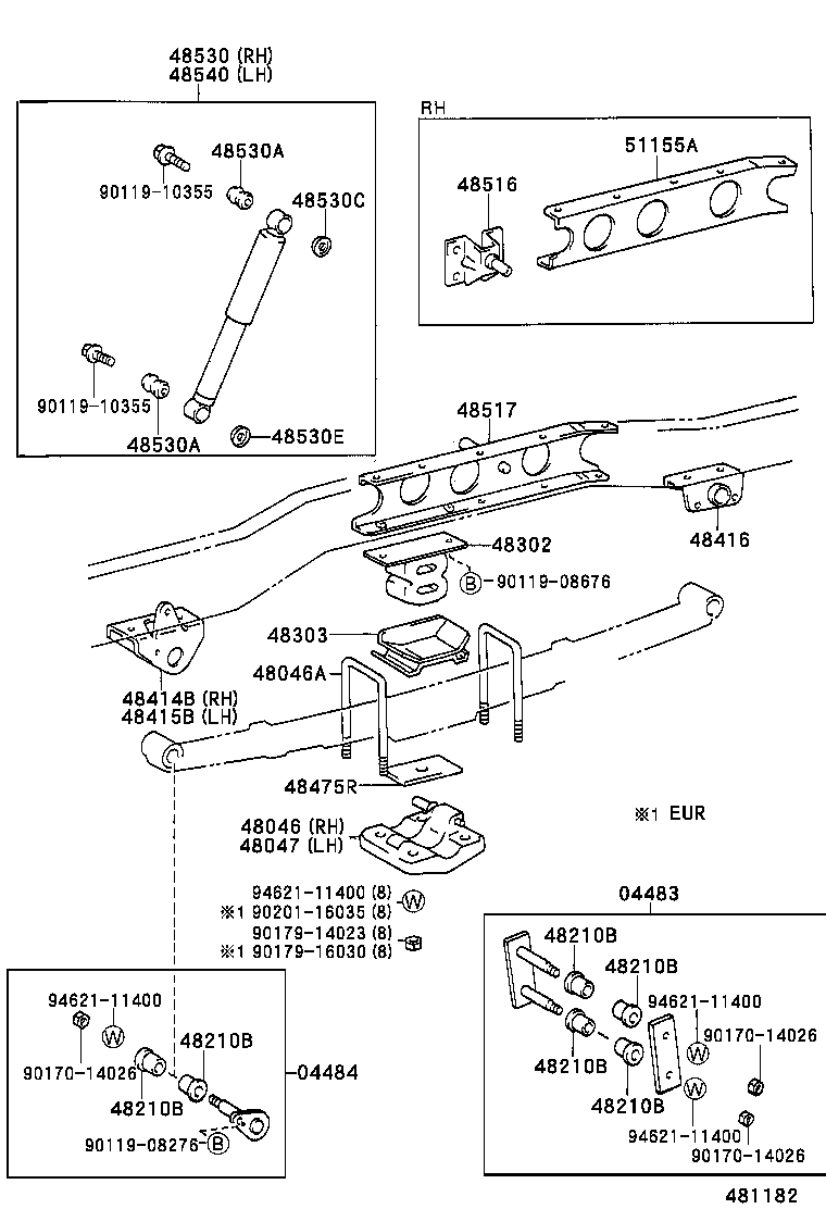 48405-25020 BRACKET, SPRING, NO.4 product image
