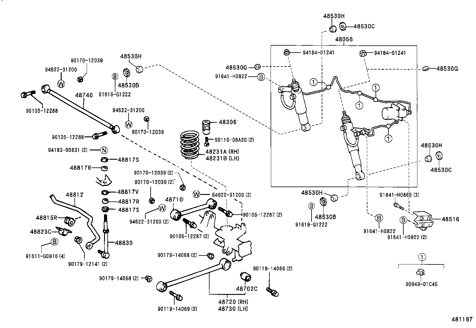 48231-35230 SPRING, COIL, REAR RH product image