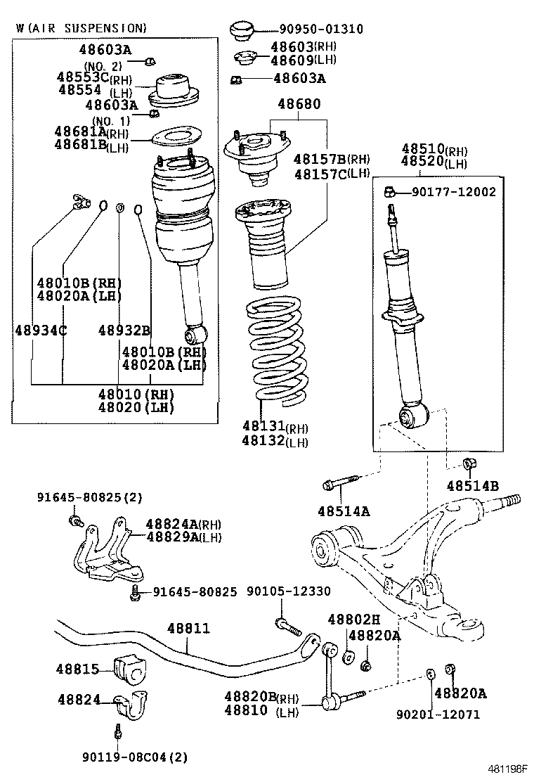 Toyota 48131-50120 SPRING, FRONT COIL, RH