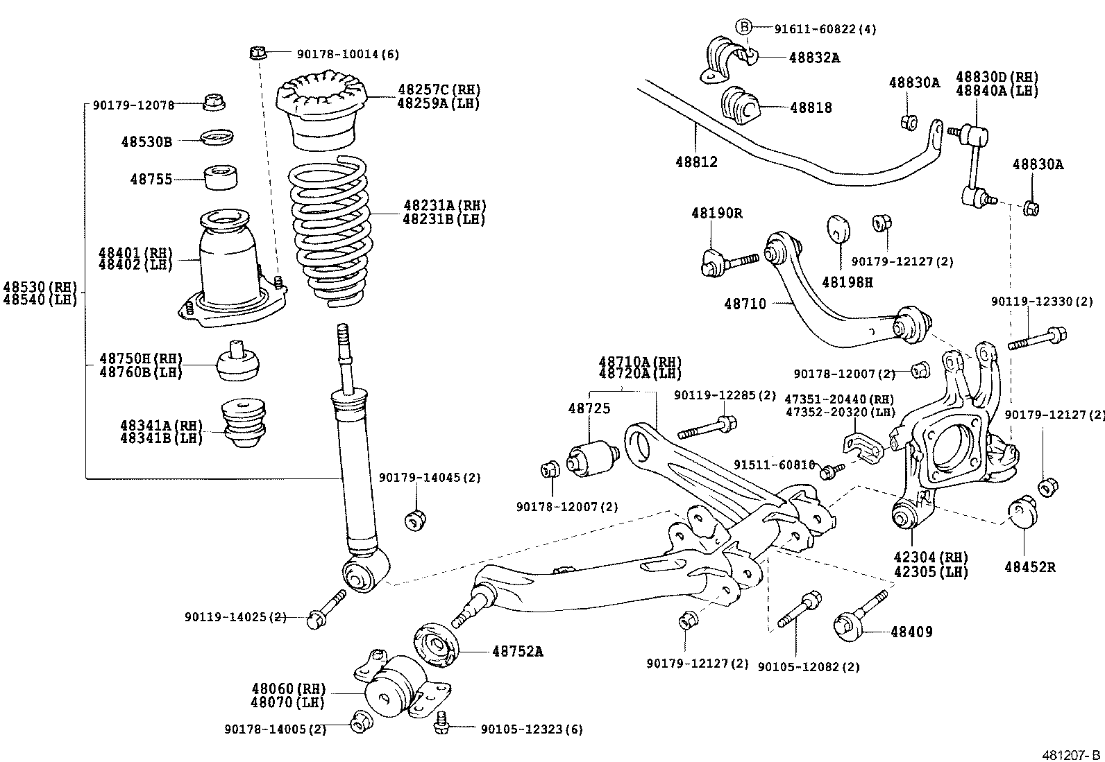 48231-1H610 SPRING, COIL, REAR RH product image