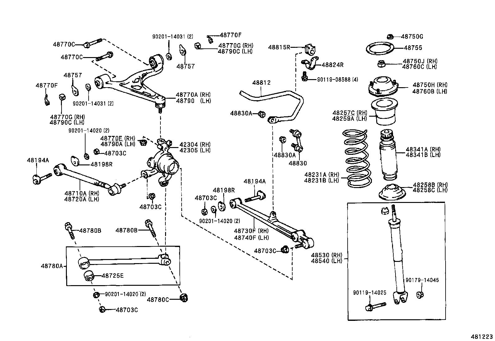 48231-30701 SPRING, COIL, REAR RH product image