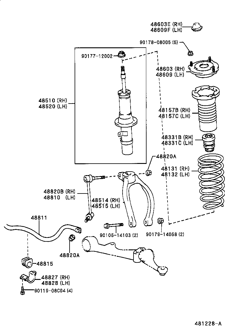 48131-2C250 SPRING, FRONT COIL, RH product image