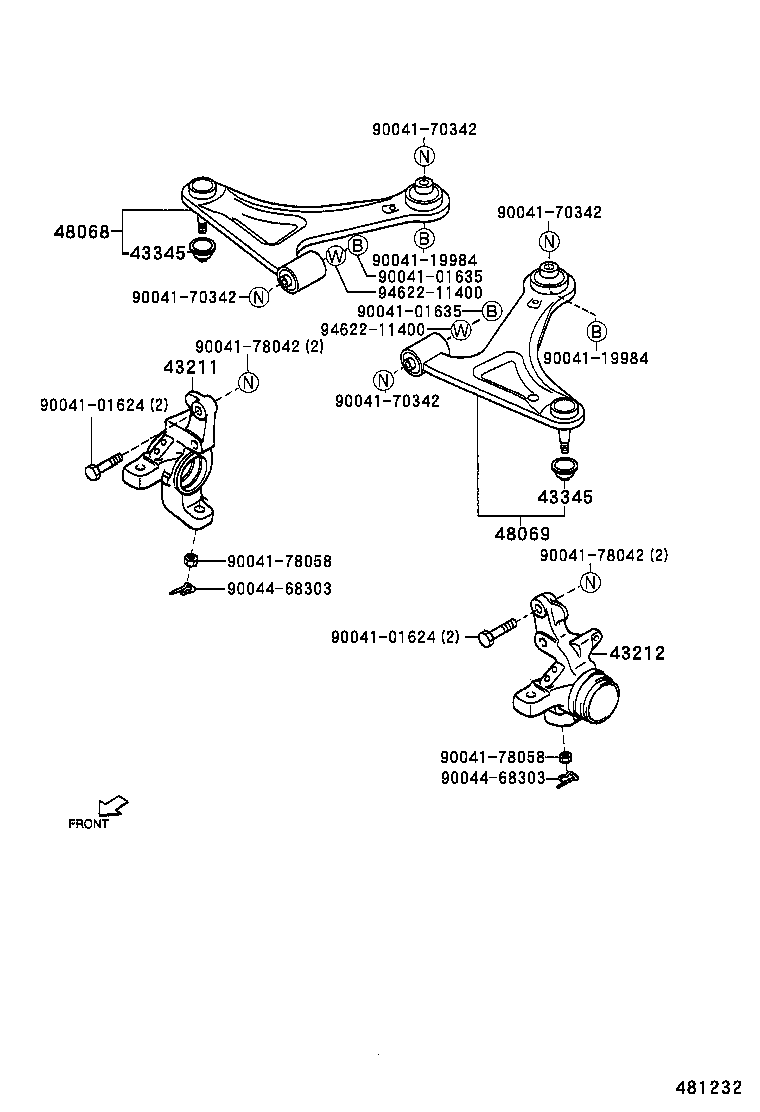 43345-97501 COVER, LOWER BALL JOINT DUST product image