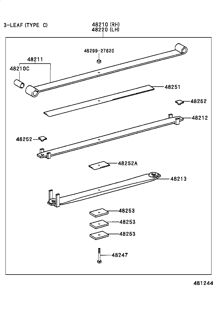 48215-2E080 LEAF, REAR SPRING, NO.5 product image