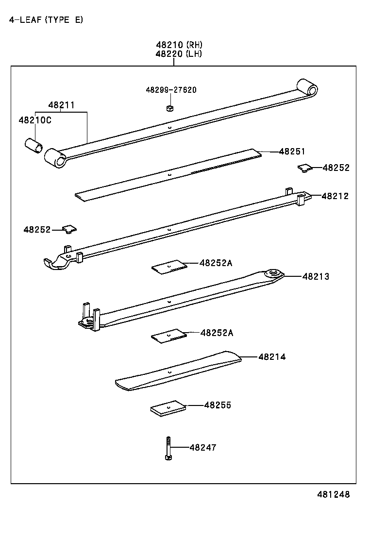 48215-2E080 LEAF, REAR SPRING, NO.5 product image