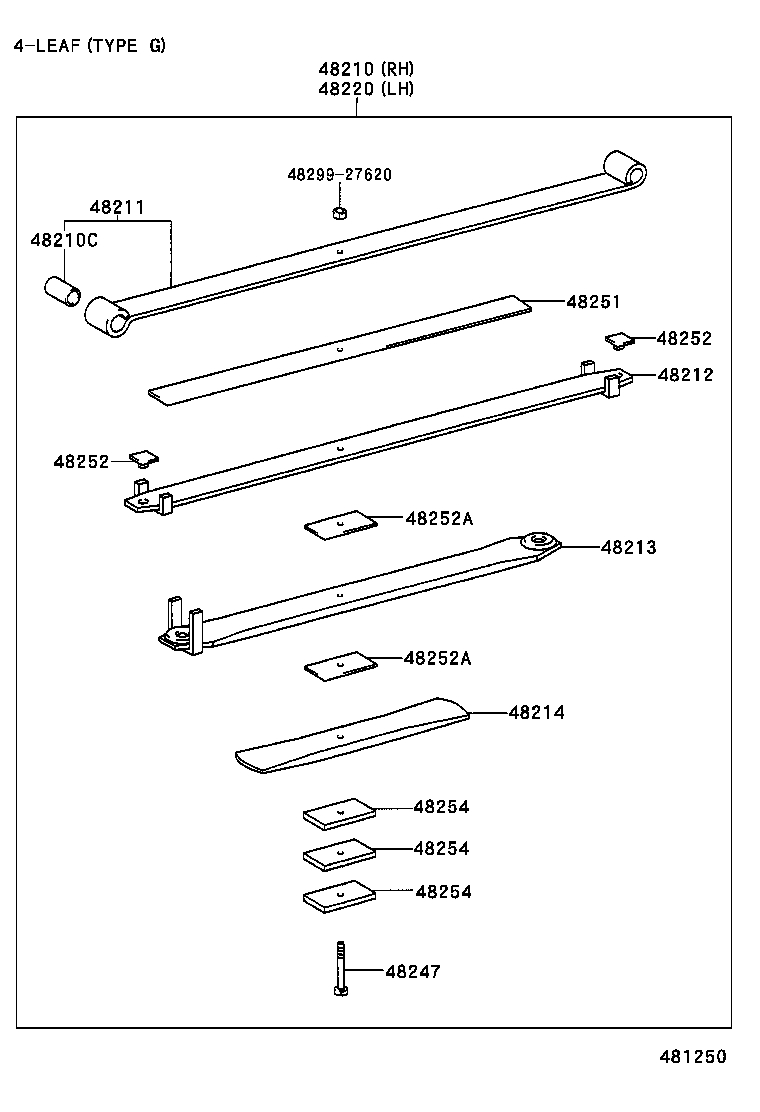 48215-2E080 LEAF, REAR SPRING, NO.5 product image