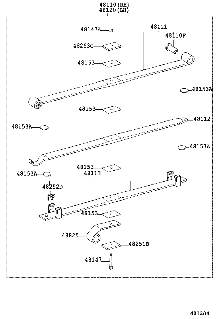 48101-37550 LEAF, FRONT SPRING, NO.1 product image