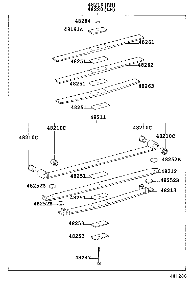48042-37050 SHACKLE SUB-ASSY, REAR SPRING, NO.2 product image