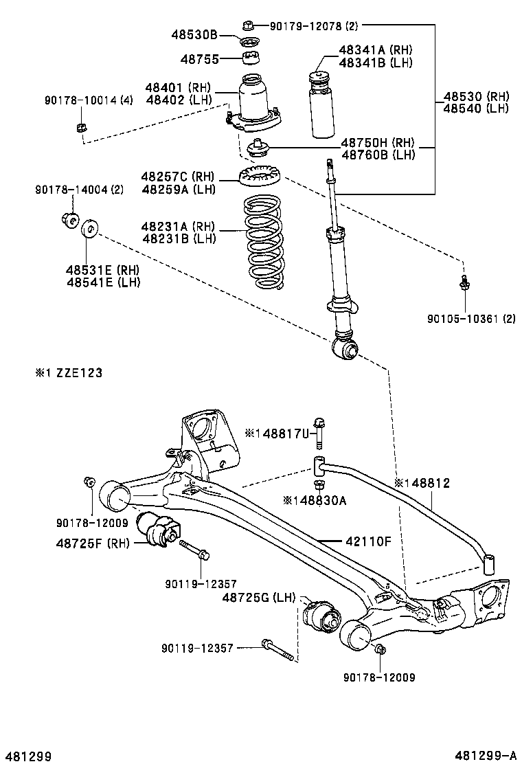 48231-1H570 SPRING, COIL, REAR RH product image