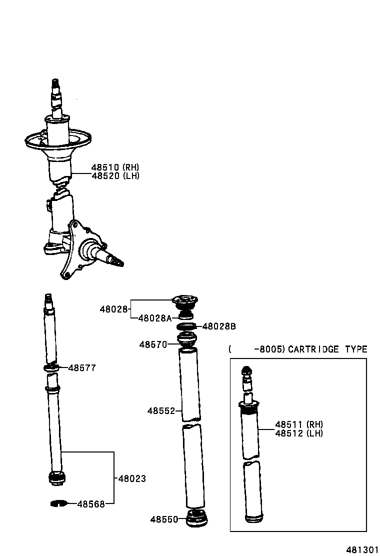 48023-10110 ROD SUB-ASSY, SHOCK ABSORBER PISTON (FOR FRONT) product image