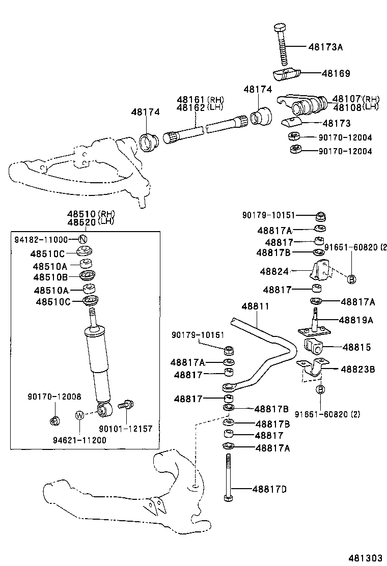 48811-26100 BAR, STABILIZER, FRONT product image