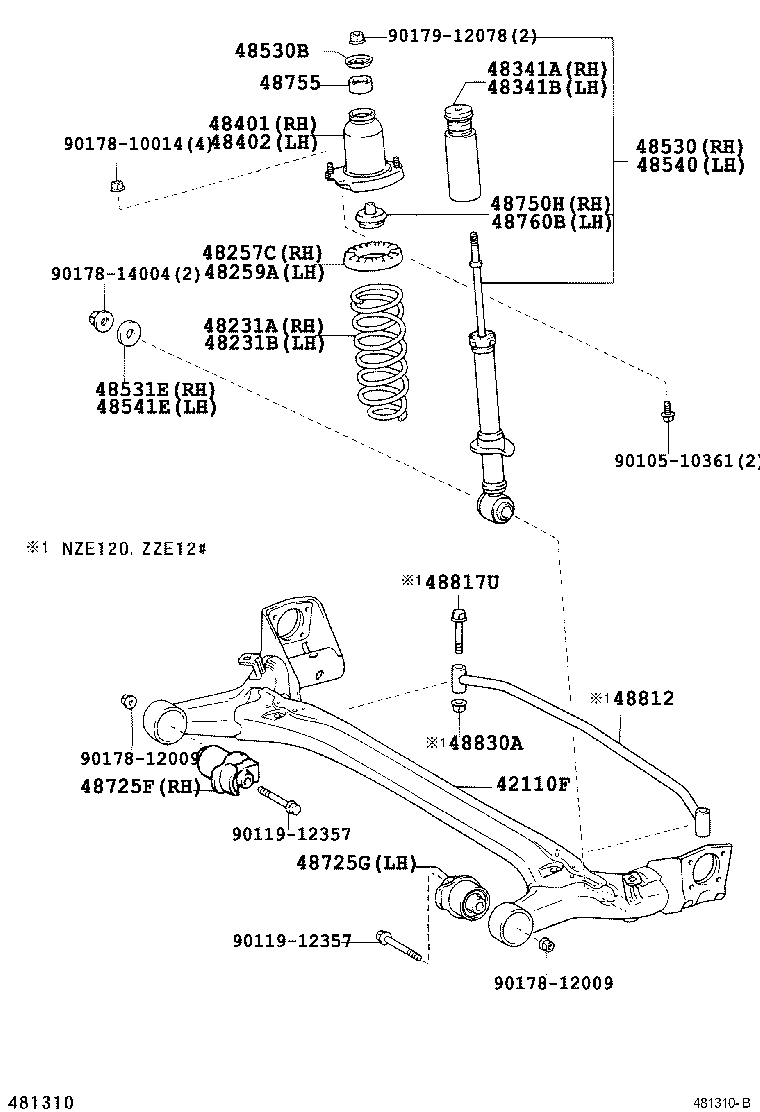 42101-02020 BEAM ASSY, REAR AXLE product image