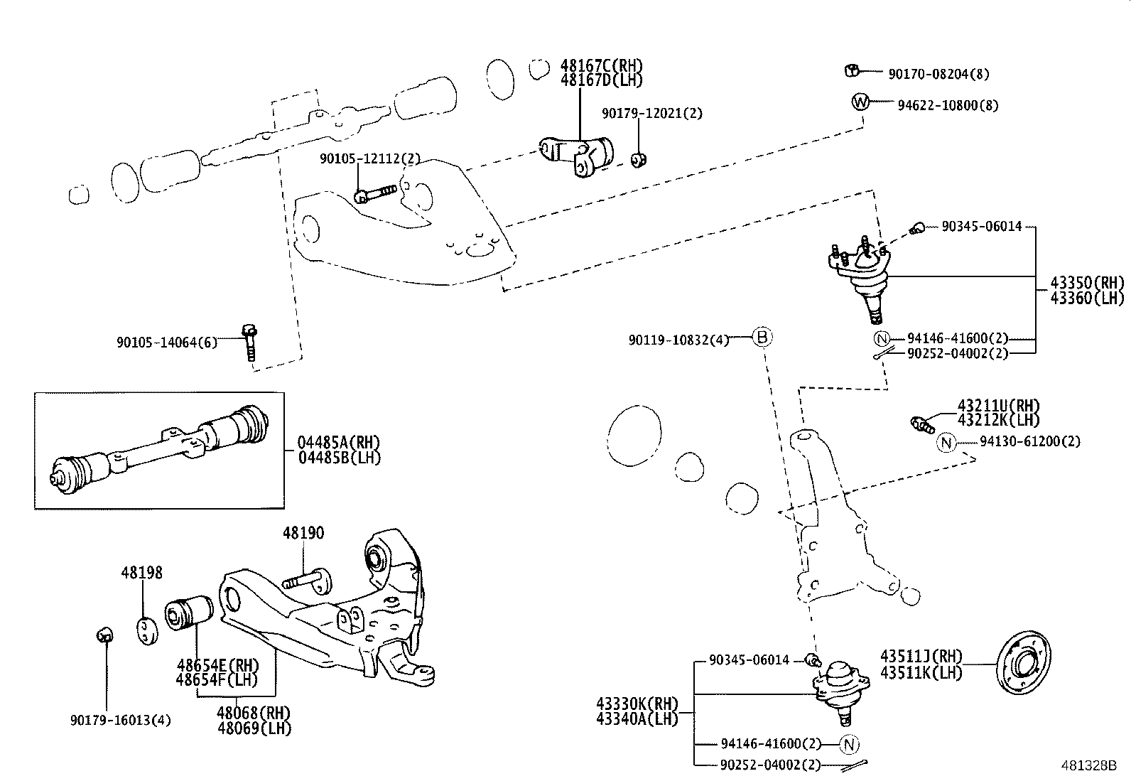Toyota 43212-35180 KNUCKLE, STEERING, LH