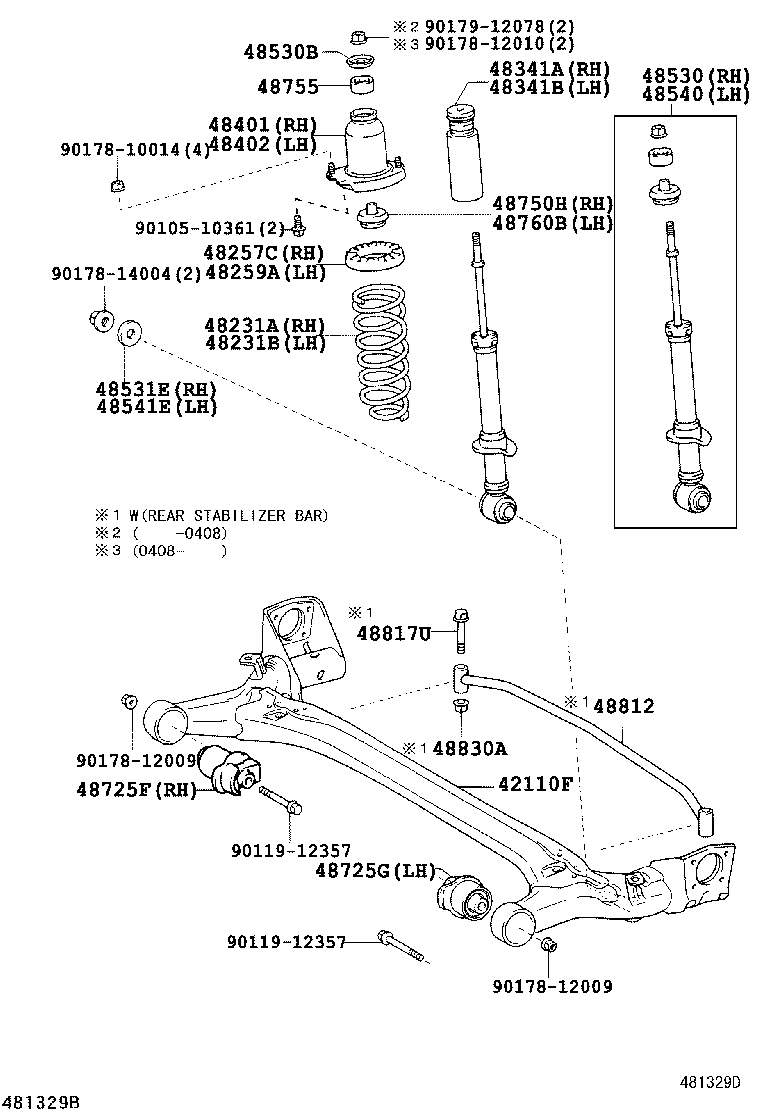 48401-02020 BRACKET SUB-ASSY, REAR SPRING, FRONT RH product image