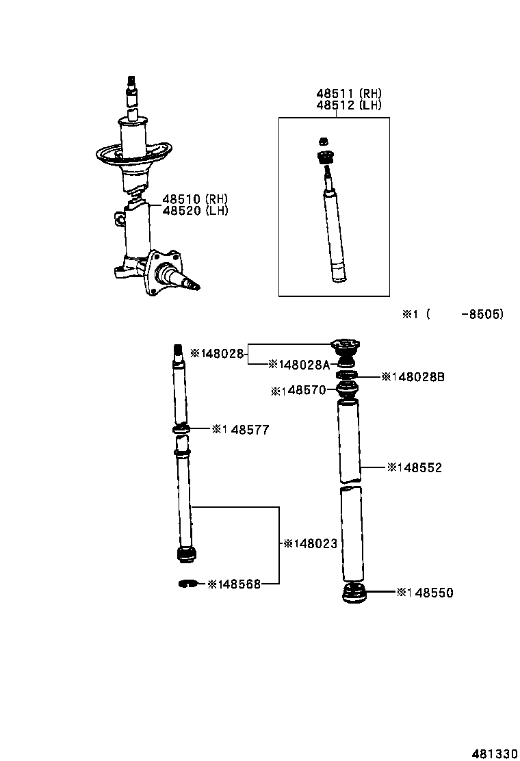 48131-1A470 SPRING, FRONT COIL, LH product image