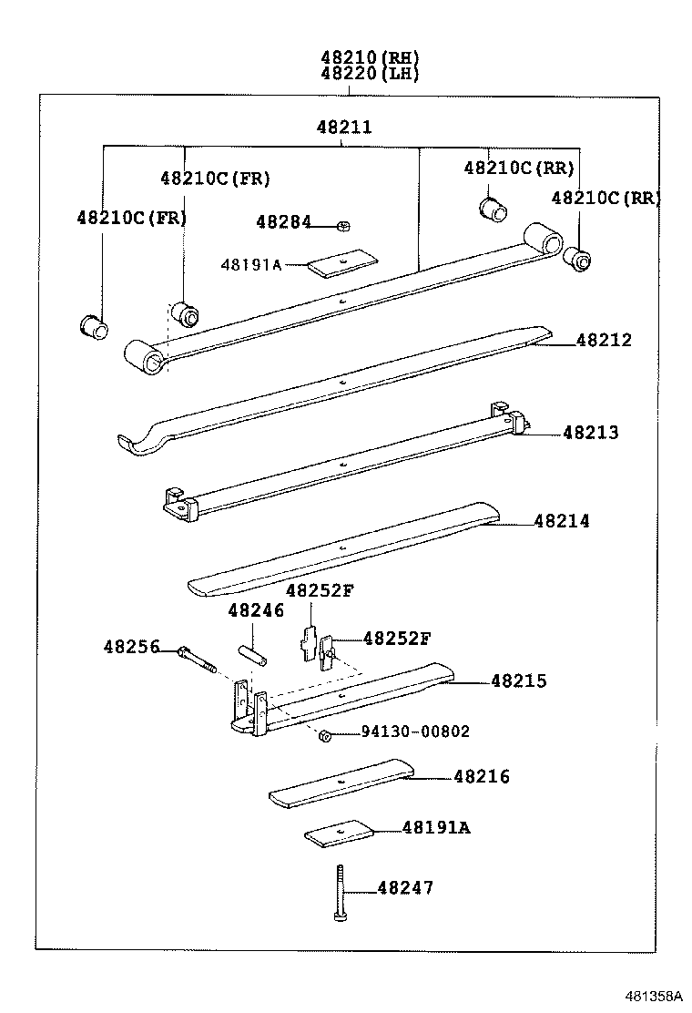 48042-37040 SHACKLE SUB-ASSY, REAR SPRING, NO.2 product image
