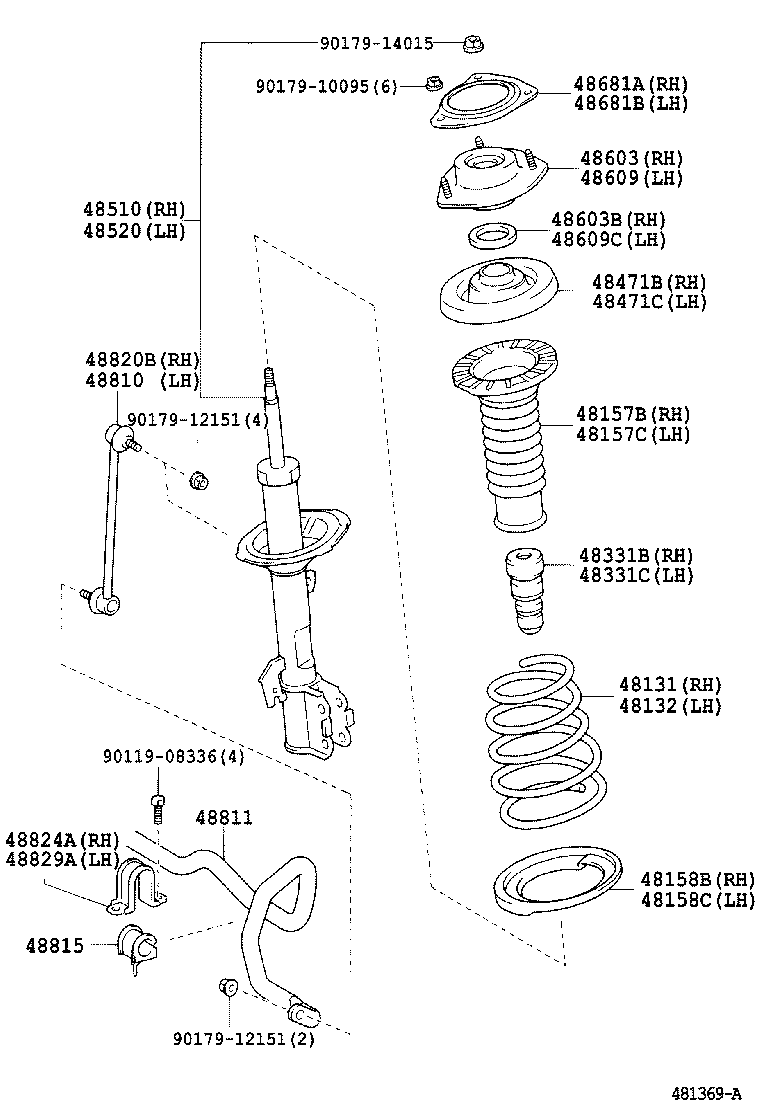 48131-28860 SPRING, FRONT COIL, RH product image