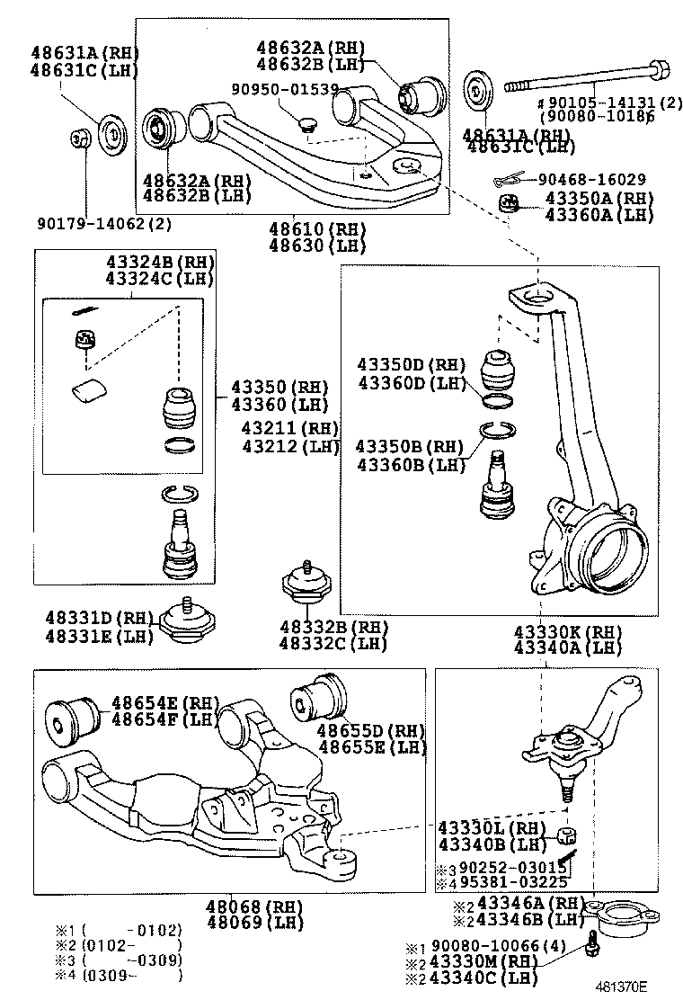 Toyota 43202-34030 KNUCKLE, STEERING, LH