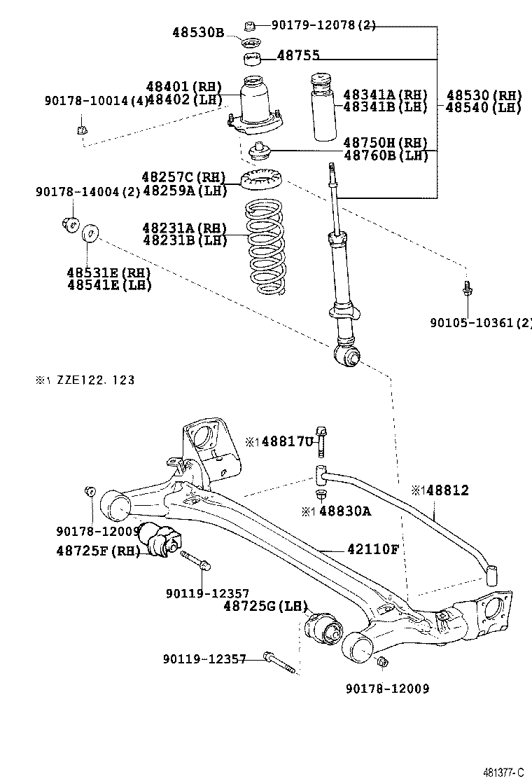 48231-1H570 SPRING, COIL, REAR RH product image