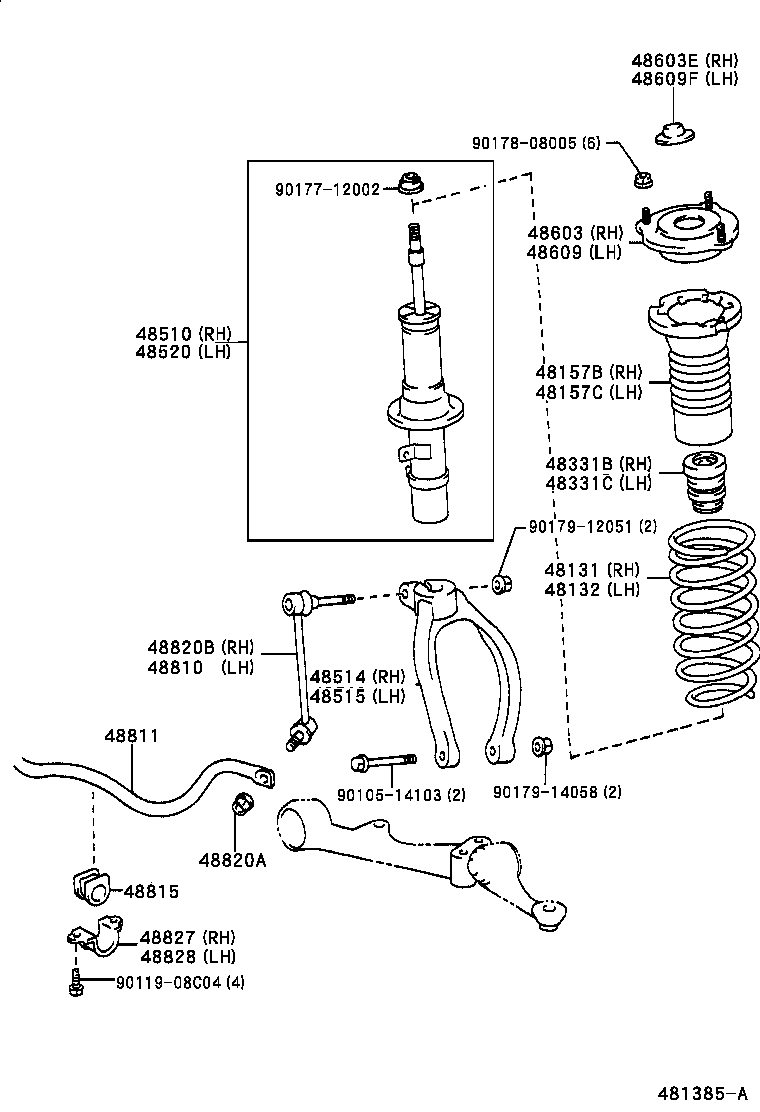 48131-51120 SPRING, FRONT COIL, RH product image