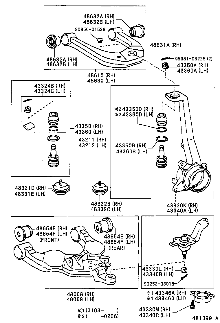 Toyota 43202-35071 KNUCKLE, STEERING, LH