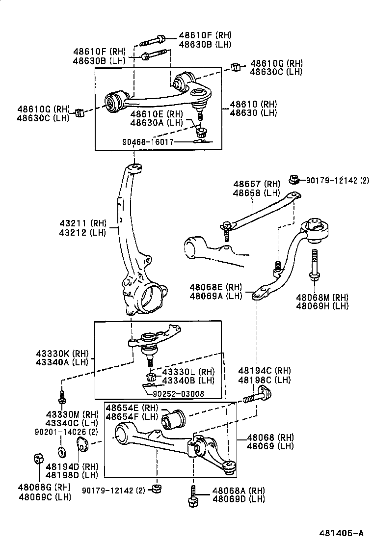 48607-22011 STAY, LOWER ARM BRACKET, RH product image