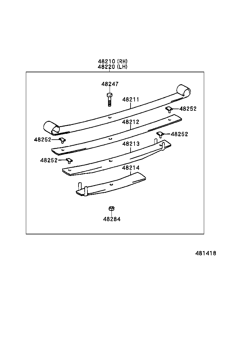 48046-0B050 SEAT SUB-ASSY, SPRING U BOLT, RH product image