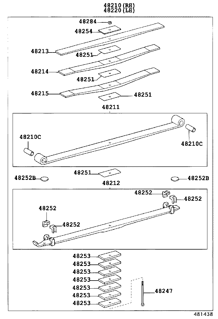 48042-37051 SHACKLE SUB-ASSY, REAR SPRING, NO.2 product image